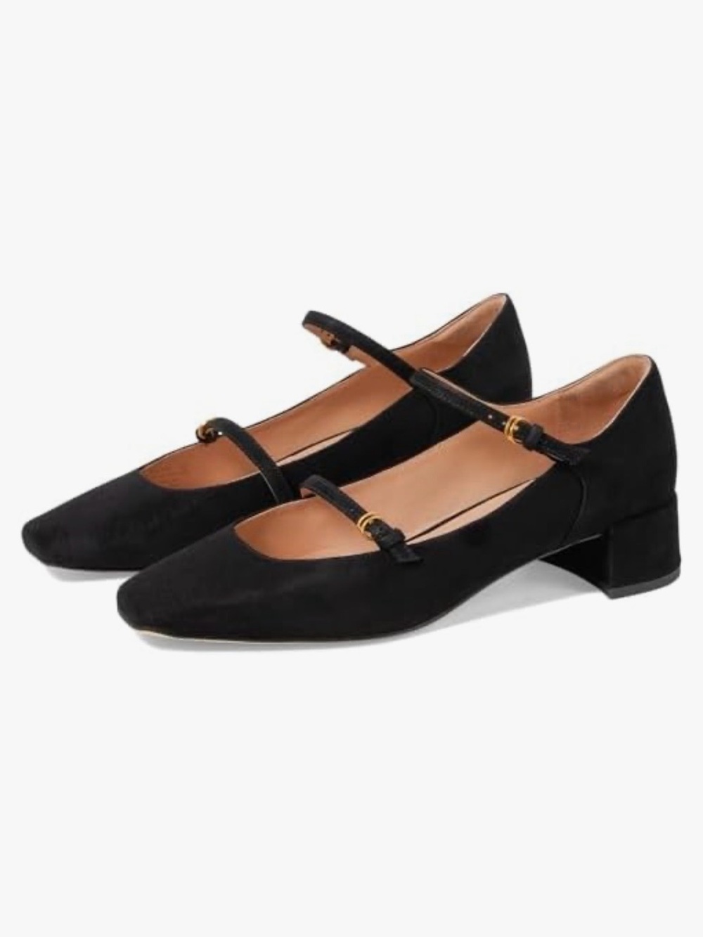 Cole Haan Black Mary Jane Block Heel Pumps